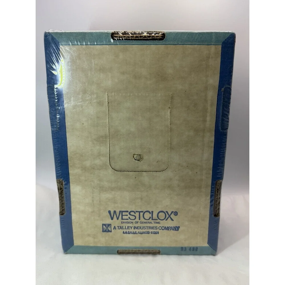 Vintage 1970s Westclox Class Time Brown Case Electric Wall Clock #26261 USA